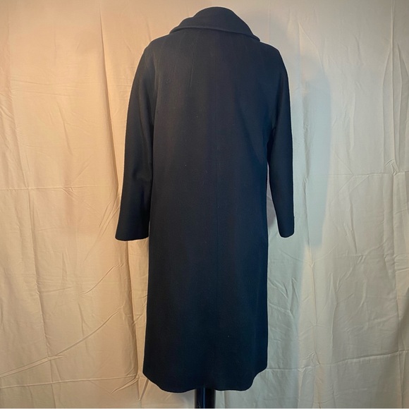 Vintage Black Button Down Round Collar Coat - Picture 3 of 12